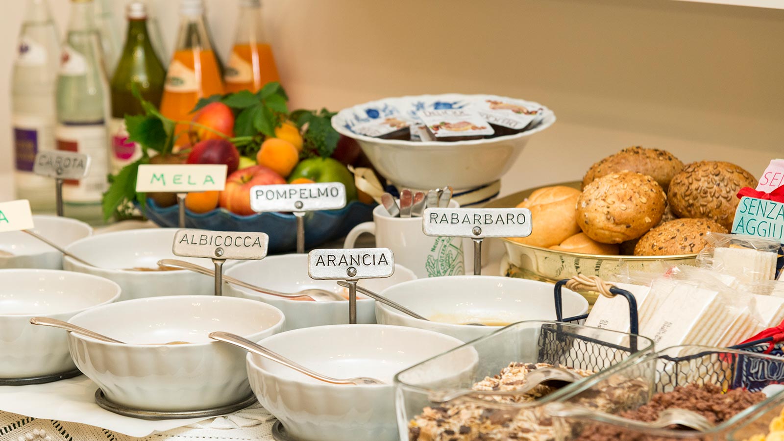 Breakfast buffet with a wide range of local products