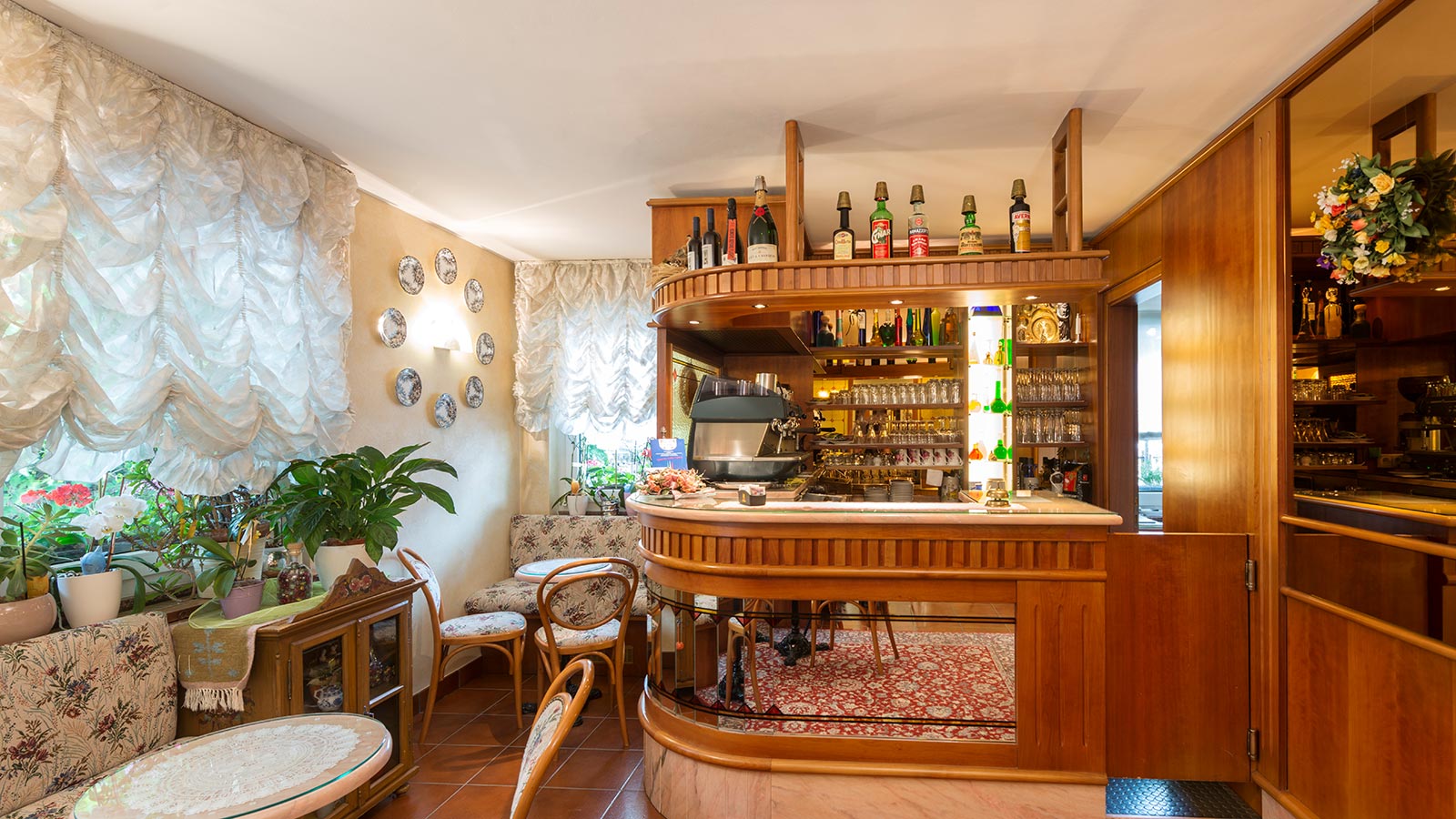 Das Café unseres Hotels: eine schöne Unterkunft in Innichen, Südtirol